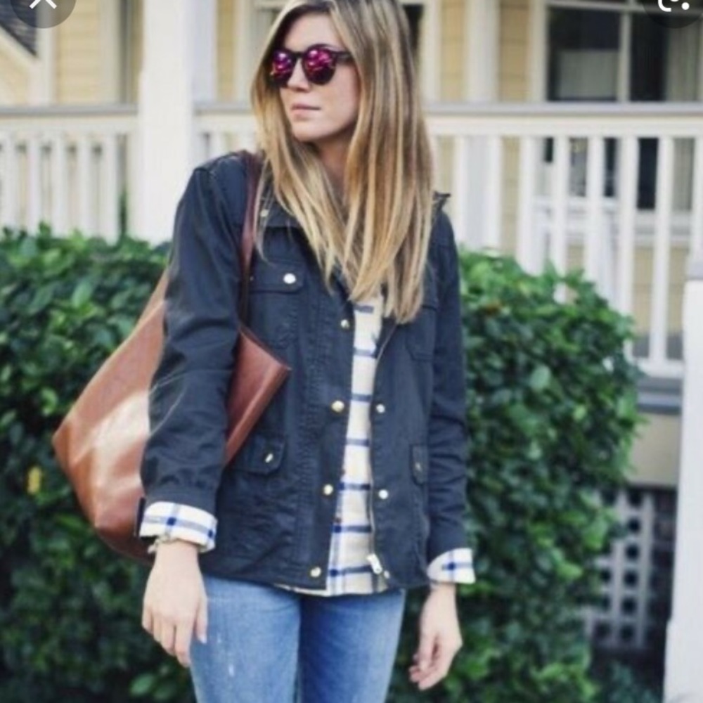 J. Crew Downtown waxed field jacket